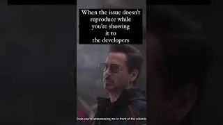 QA unable to reproduce the issue #shorts #shortsfeed #avengers #programmerjokes #softwaretesting