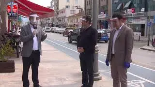 CHP Dalaman İl&ccedil;e Başkanlığı kendi &uuml;rettiği maskeleri Dalaman Esnafına dağıttı