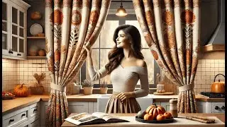 🎃 CINEKER Fall Stripe Orange Pumpkin Autumn Kitchen Curtains | Best Autumn Kitchen Curtains 🍂
