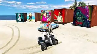 FRANKLIN OPEN MYSTERY GHOST CONTAINERS in GTA5