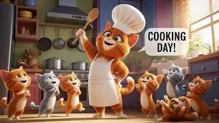 Orange Cat Family Becomes Chefs for One Day 😂🐱🍳 | Funniest Kitchen Chaos
