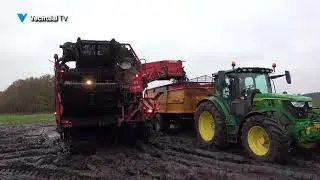 Aardappelen rooien onder extreme omstandigheden en daarna wassen