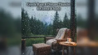 8 Hours Gentle Rain & Distant Rolling Thunder | Cozy Basement Window Ambience for Sleep and Study