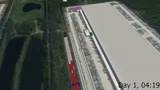 Automated Container Storage at Inland Distribution Center or Warehouse
