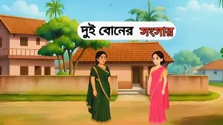 দুই বোনের সংসার | Bengali Moral Stories Cartoon | Rupkothar Bangla Golpo | Thakumar Jhuli