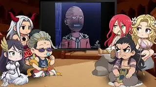 Record of ragnarok Gods react to one punch man saitama | Gacha life