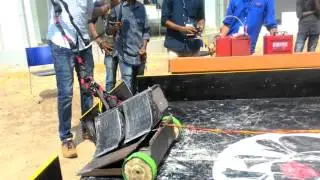 Robowars team  terminator wedge bot vs wedge bot(golisoda and team phenoix @mite2017