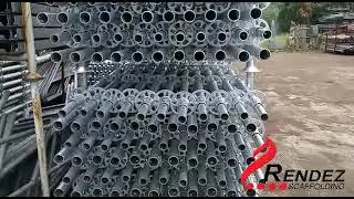 Ringlock Scaffolding system part  unloading from container and trailer trucking