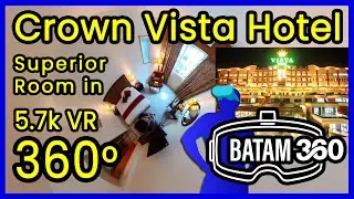 Crown Vista Hotel Batam Kamar Superior 🏨 Melihat Hotel di Batam dalam 360&deg; VR 5.7K - Batam360 🥽