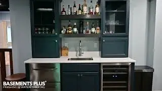 Finished Basement with Golf Simulator, Bar and Gym in Canton, MI