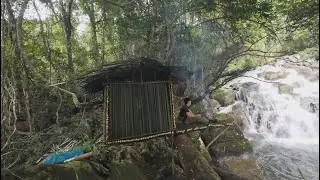 Going Alone into The Deep Forest, Building a Shelter...