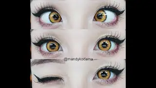 SHOWCASE: Circle Lenses - Kazzue Vivid Brilliant Orange (UNIQSO) on dark eyes