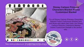 Disney Cartoon Princess Characters Blanket Fleece Customized Blanket