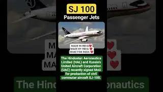 India Russia Joint collab for SJ100 passenger Aircraft #aircraft #aviation #geopolitics #technology
