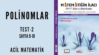MATEMATİĞİN İLACI AYT SORU BANKASI ( Polinomlar Sayfa 9-10)