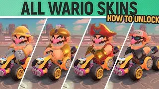 Mario Kart World - Wario - How to unlock all Skins/Costumes