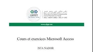 Examen Fin formation TSD 2019  Microsoft Access