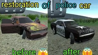 car simulator 2 game restoration old police car new car mast #viralvideo
