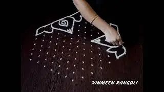Margazhi rangoli with dots/Simple kolam designs/Dhanurmasam muggulu