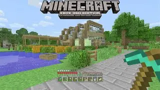 Minecraft Xbox 360 Part 3 - Cozy Green House Build + FIRST NETHER ADVENTURE!
