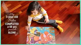 MY 3-YEAR-OLD SOFIA COMPLETED A 60 PCS PUZZLE ALONE | MY SMART TODDLER | PROUD MOM | Jennel Letizia