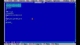 print table 2 to 10 using loop in c programming #coding #bca
