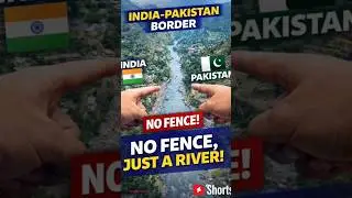 No Fence Just a River! India&ndash;Pakistan 🇮🇳🇵🇰 Border Reality from Kashmir #borderlife #shorts #trending