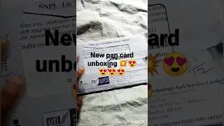 #unboxing new pancard excited 😱💥💥#pancard #shorts new pan card unboxing video 💥😍😍