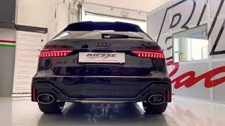 Akrapovic exhaust system (Evolution line Titanium) for Audi RS6 C8! Sound valves open/closed.