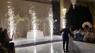 First Dance Cold Sparks effect rental by Yellow Shoes Event Rentals at Victoria in the Park