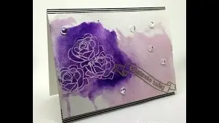 Watercolored Flowers using Zig Usa Gansai Watercolors and WInnie and Walter stamps