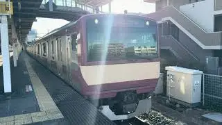 E531系0番台K451編成+K408編成がひたち野うしく駅を発車するシーン