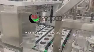 Cookie crumbles cup lid filling sealing machine 