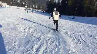 Skiing on the knee prosthesis #3