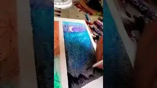 3 in 1 frame🎨simple sceneries..do try this..#shortvideo#shorts#shorts