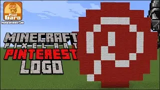 【ドット絵 マイクラ 作り方】ピンタレストのロゴ / minecraft pixel art - Pinterest logo