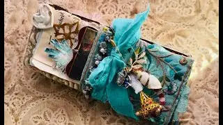 The Mermaid's Dream - Flip Through of a Bohemian Blue Junk Journal with Dreamscapes of Land and Sea