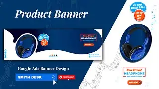 How to Design Headphone Social Media Banner - Web Banner &ndash; Google Ads - Ecommerce Product Banner