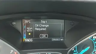 Форд Эскейп,Куга,как убрать системное сообщение о замене масла(Oil Change Required)