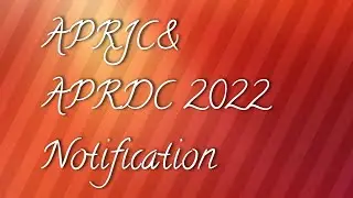 APRJC & APRDC 2022 Notification