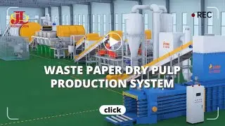 Waste Paper Dry Pulp Production System. OCC Cardboard Recycling Solution. Dry Pulp Making Plant