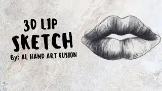 How to draw 3d lip sketch | hand sketch | hand sketch drawing | hand sketch art Easy way