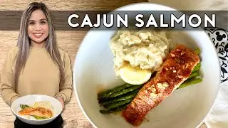 HOW TO MAKE EASY CAJUN SALMON | Cajun Salmon With Garlic Lemon Butter Sauce