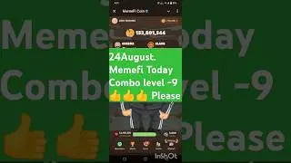 MemeFi Daily Combo for all level || 24 August 2024 MemeFi Secret Tap Combo to earn 4,000,000 coins