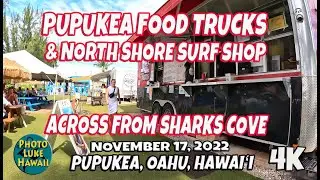 Pupukea Food Trucks & North Shore Surf Shop Across Sharks Cove November 17, 2022 Oahu Hawaii