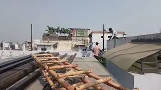 Prefab roof to house