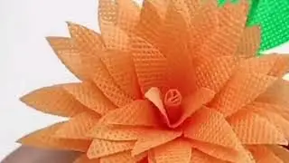 Beautiful flower using plain non woven poly bags  Kiran art connexion