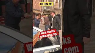 Austin butler signing autograph leaving Matthew McConaughey Talk in london  shanks autographs