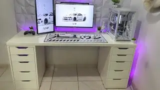 NOVA MESA DO SETUP - MESA GRINGA ESTILO IKEA FEITA EM CASA