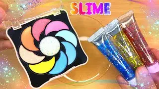 asmr mix color glass beads and makeup